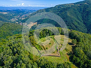 Dacian Fortress Blidaru in Orastie mountains in Romania