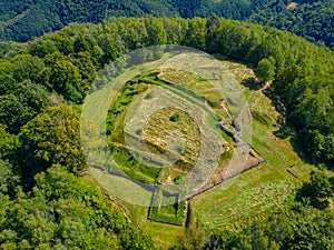 Dacian Fortress Blidaru in Orastie mountains in Romania