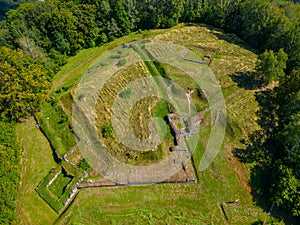 Dacian Fortress Blidaru in Orastie mountains in Romania