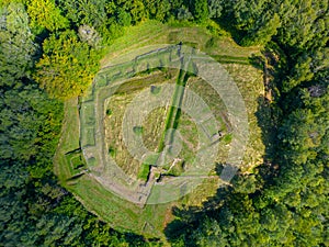 Dacian Fortress Blidaru in Orastie mountains in Romania