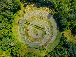 Dacian Fortress Blidaru in Orastie mountains in Romania