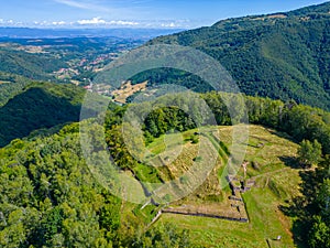 Dacian Fortress Blidaru in Orastie mountains in Romania