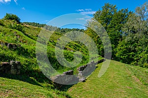 Dacian Fortress Blidaru in Orastie mountains in Romania