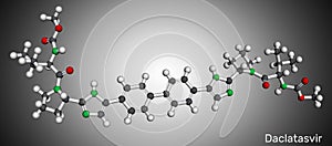 Daclatasvir, molecule. It is direct-acting antiviral agent used to treat specific hepatitis C virus HCV infections. Molecular