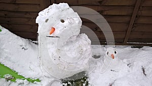 Dad and Son snowmen