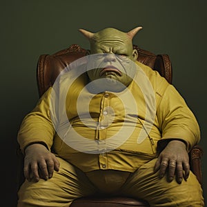 Dada Minimalism: Ogre Humanoid - A Unique Studio Portrait In Sacha Goldberger Style