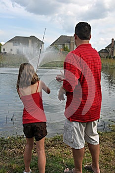Daddy daughter fishing 3