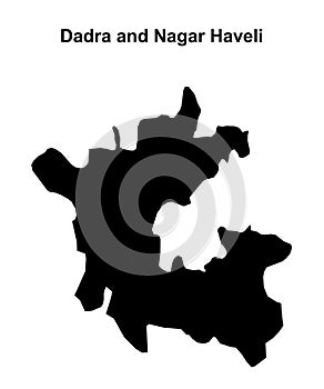 Dadra and Nagar Haveli outline map