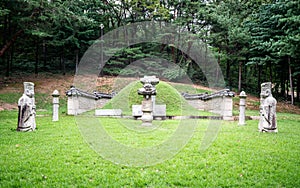 Daebinmyo tomb of lady Jang a royal concubine at Seo-oreung Royal burial site of the Joseon Dynasty cluster in South Korea photo