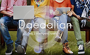 Daedalian Crafty Intelligent Artistic Smart Concept photo