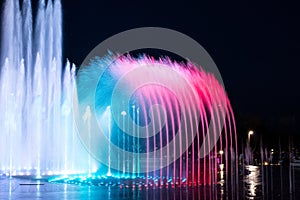 Daedepo Musical Fountain Korea, colorful fountain like a crown