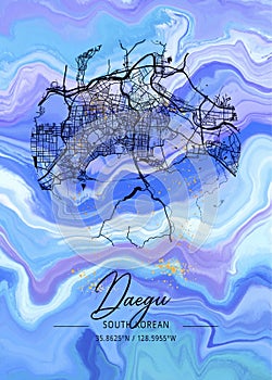 Daegu - South Korean Daylily Marble Map