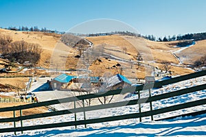 Daegwallyeong sheep ranch at winter in Pyeongchang, Korea