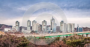 Daejeon city skyline view