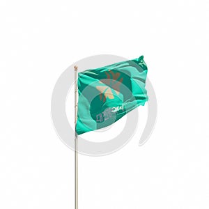 Daejeon Korea isolated flag on white