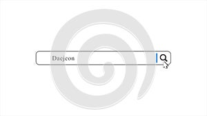 Daejeon in Search Animation. Internet Browser Searching