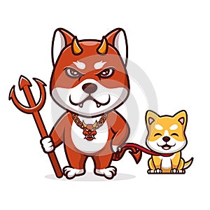 Daemon Doge With Shiba