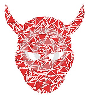 Daemon Head Collage of Triangles