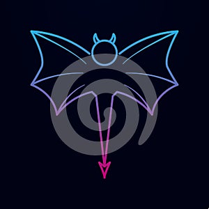 Daemon nolan icon. Simple thin line, outline  of angel and demon icons for ui and ux, website or mobile application