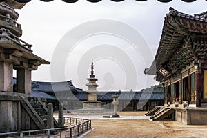 Daeungjeon dabodap and seokgatap of bulguksa temple photo