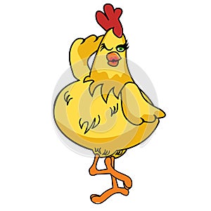 Daft Chicken Cartoon 02 photo
