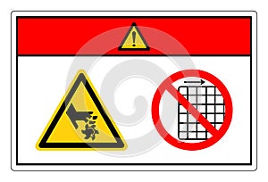 Dager Cutting of Fingers Rotating Blade Do Not Remove Guard Symbol Sign, Vector Illustration, Isolate On White Background Label . photo