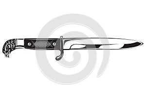 Dagger with a handle in the form of a head of a bird of prey