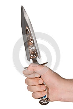 Dagger with pattern in hand