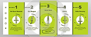 Dagger, Sharp Weapon Vector Onboarding Mobile App Page Screen
