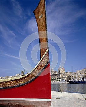 Daghajsa old Fashioned Rowing Boat Malta photo