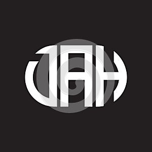 DAH letter logo design on black background. DAH creative initials letter logo concept. DAH letter design