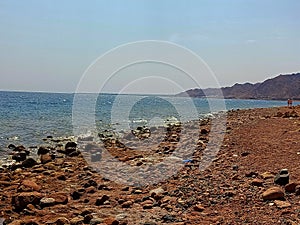 Dahab beach view in egyptian sinai