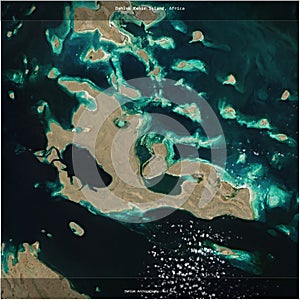 Dahlak Kebir Island, Eritrea, cropped to square. Satellite, January 13, 2024 photo