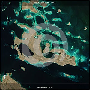 Dahlak Kebir Island, Eritrea, cropped to square. Satellite, December 19, 2023 photo