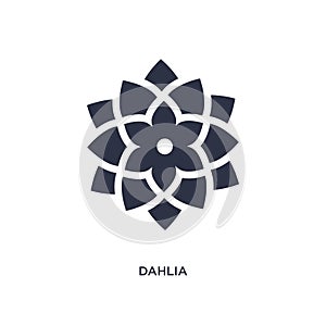 dahlia icon on white background. Simple element illustration from nature concept