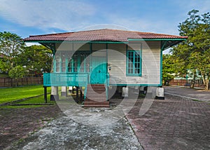 Dahor Heritage Stilt House front view from Dutch Colonial era