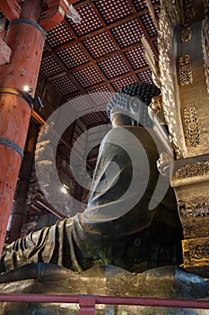 Daibutsu-den, The Big Black Buddha statue at Todaiji Temple, Nara Prefecture, Japan