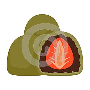 Daifuku in flat style isolated