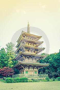 Daigo-ji temple in autumn, Kyoto, Japan ( Filtered image proces