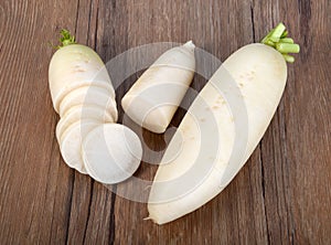 Daikon radishes photo