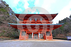 Daimon Gate, the gateway to Mt. Koya, was built in the 11th century at Koyasan, Koya