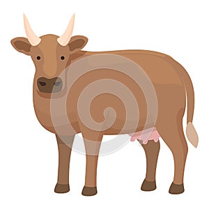 Dairy cow icon cartoon vector. Farm breed