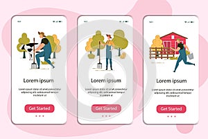 Dairy Farm and Gardening Mobile Onboard Screen Set
