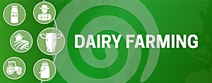 Dairy Farming Banner Illustration Background