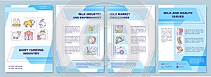 Dairy farming industry brochure template