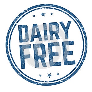 Dairy free sign or stamp