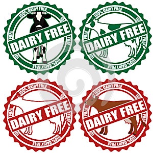 Dairy free sticker set