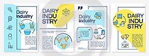 Dairy industry brochure template