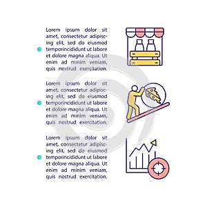 Dairy manufacturing concept icon with text