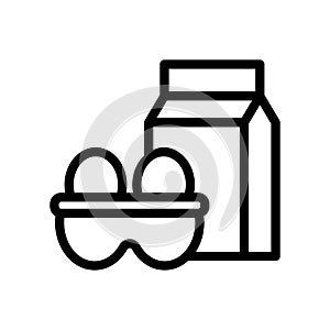dairy products line icon illustration vector graphic